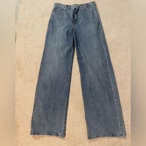 Express high-waisted wide leg jeans